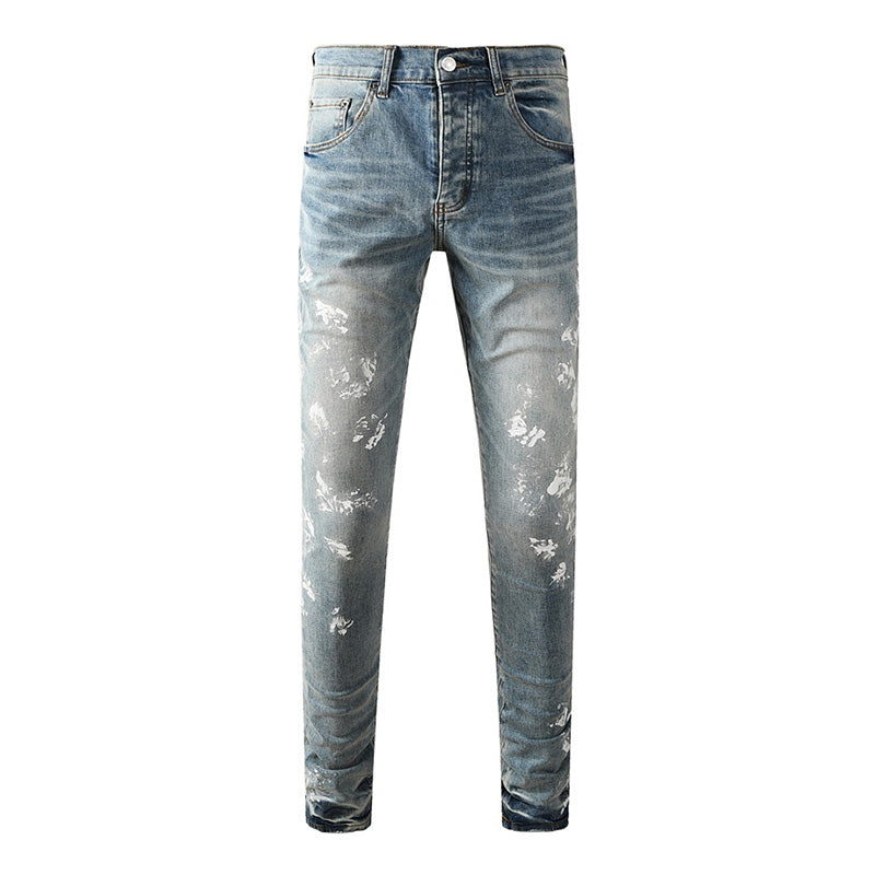 Purple Brand Crystal Diamond Jeans #9136-5