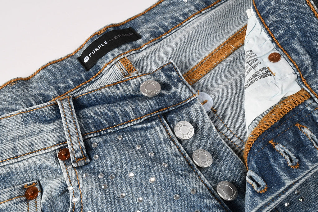 Purple Brand Crystal Diamond Jeans #9132