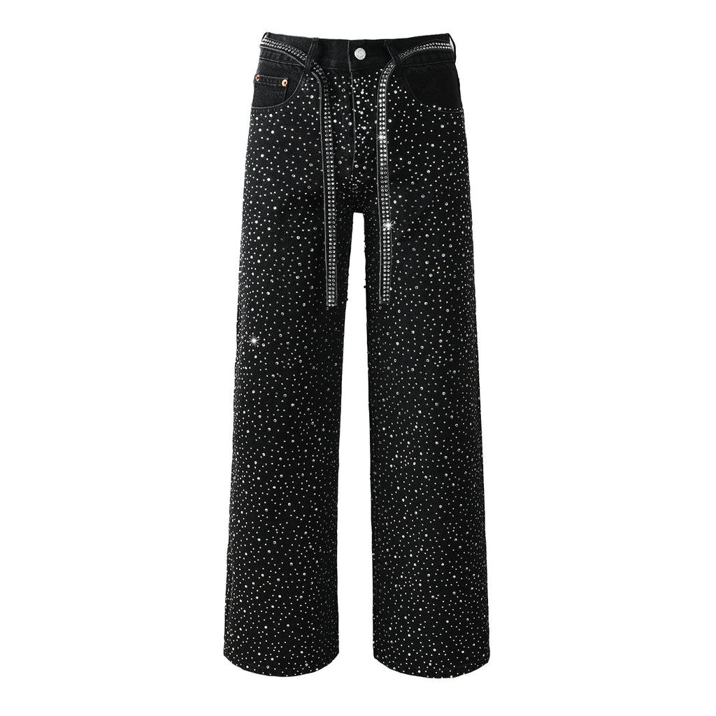 Purple Brand Crystal Diamond Jeans #9128