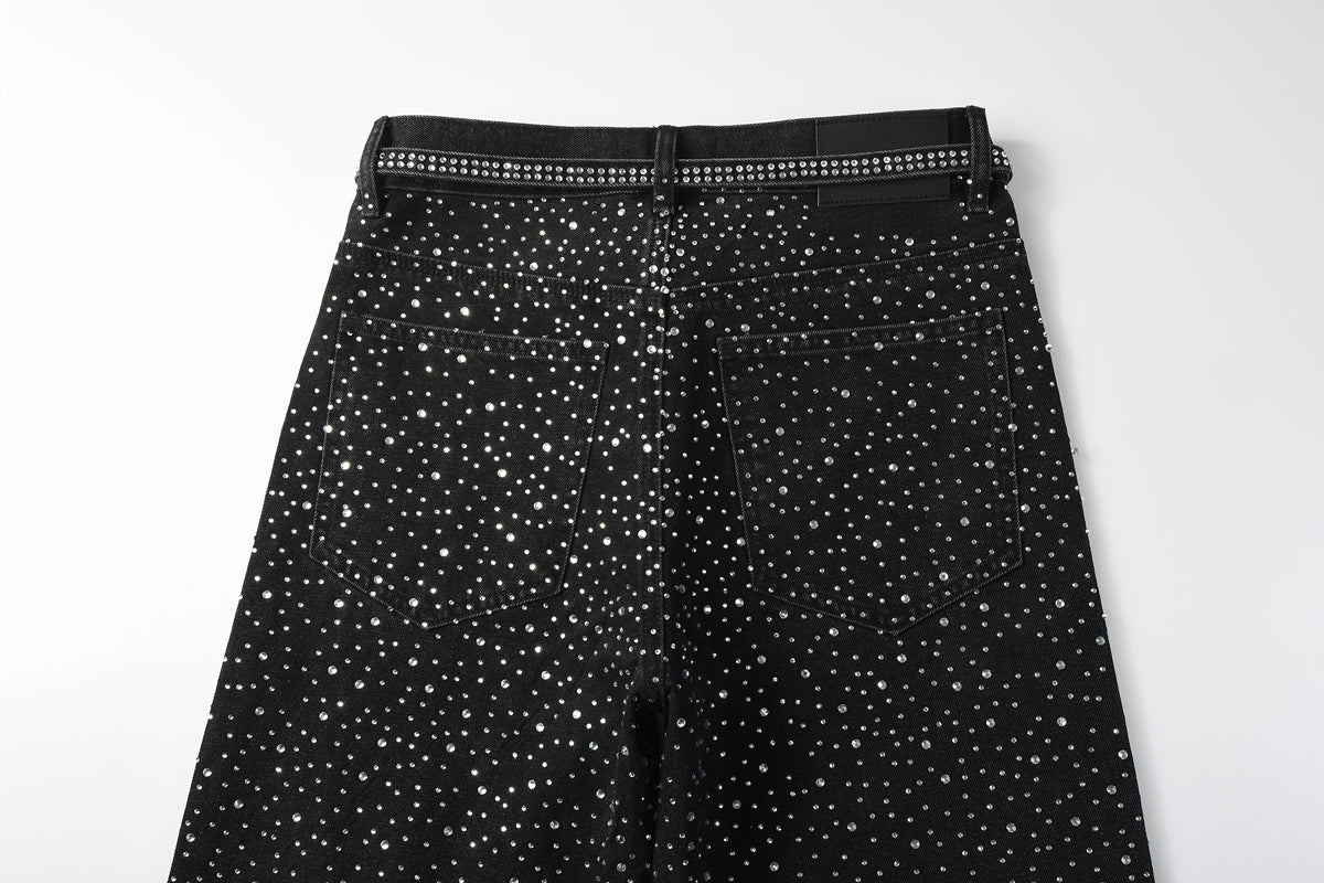 Purple Brand Crystal Diamond Jeans #9128