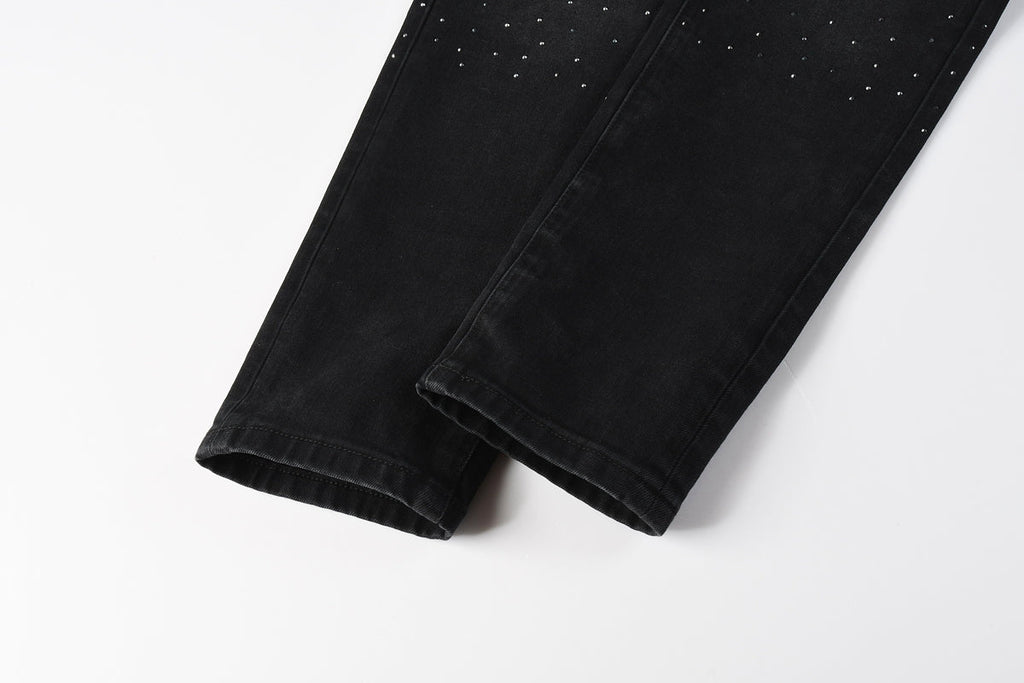 Purple Brand Crystal Diamond Jeans #9130