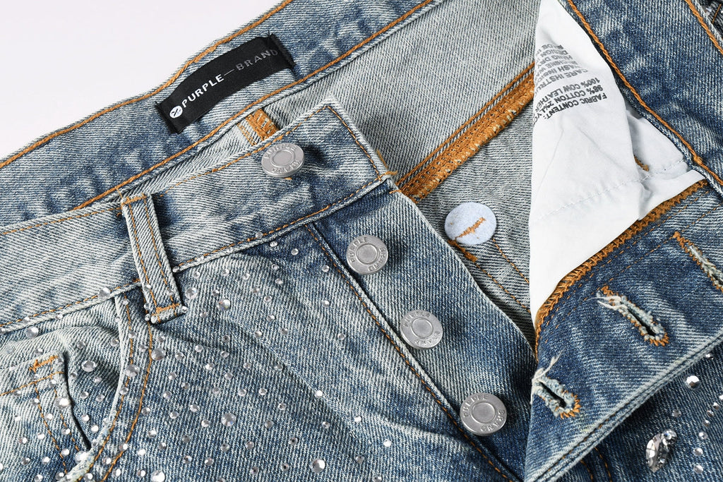 Purple Brand Crystal Diamond Jeans #9129