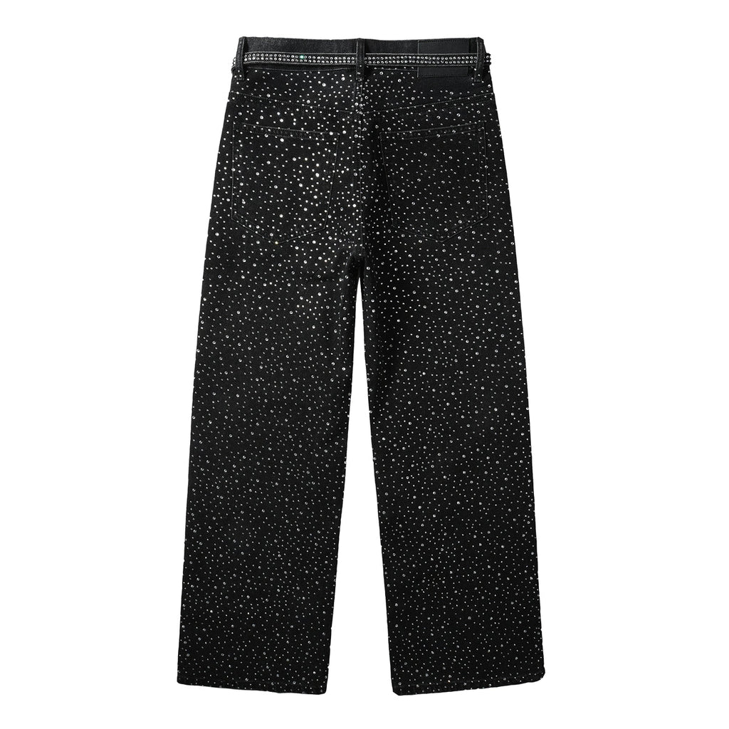 Purple Brand Crystal Diamond Jeans #9128