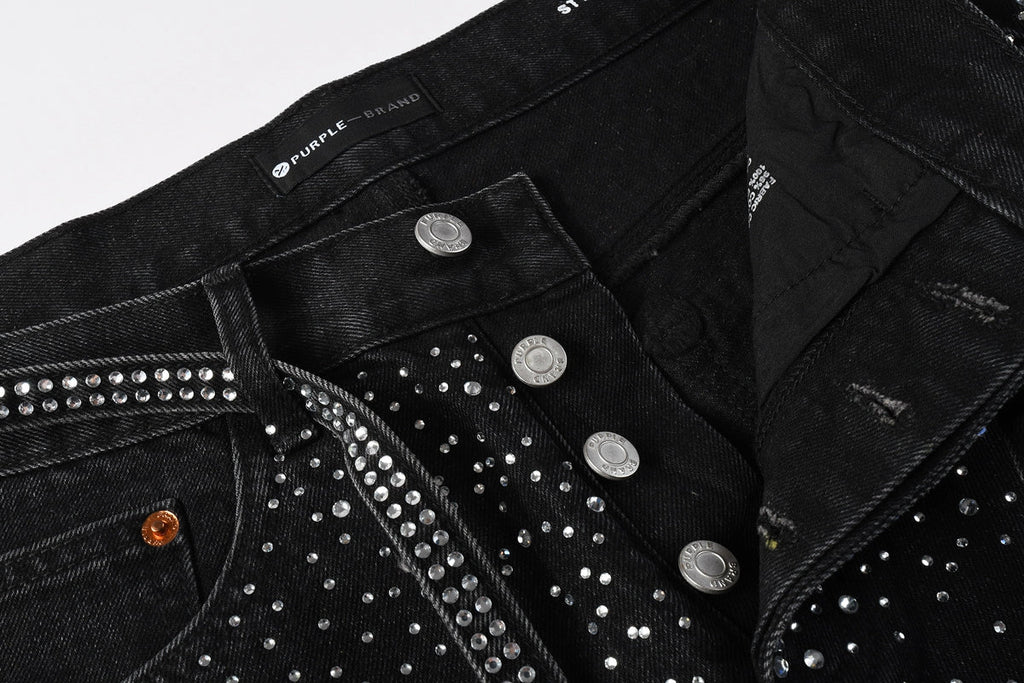 Purple Brand Crystal Diamond Jeans #9128